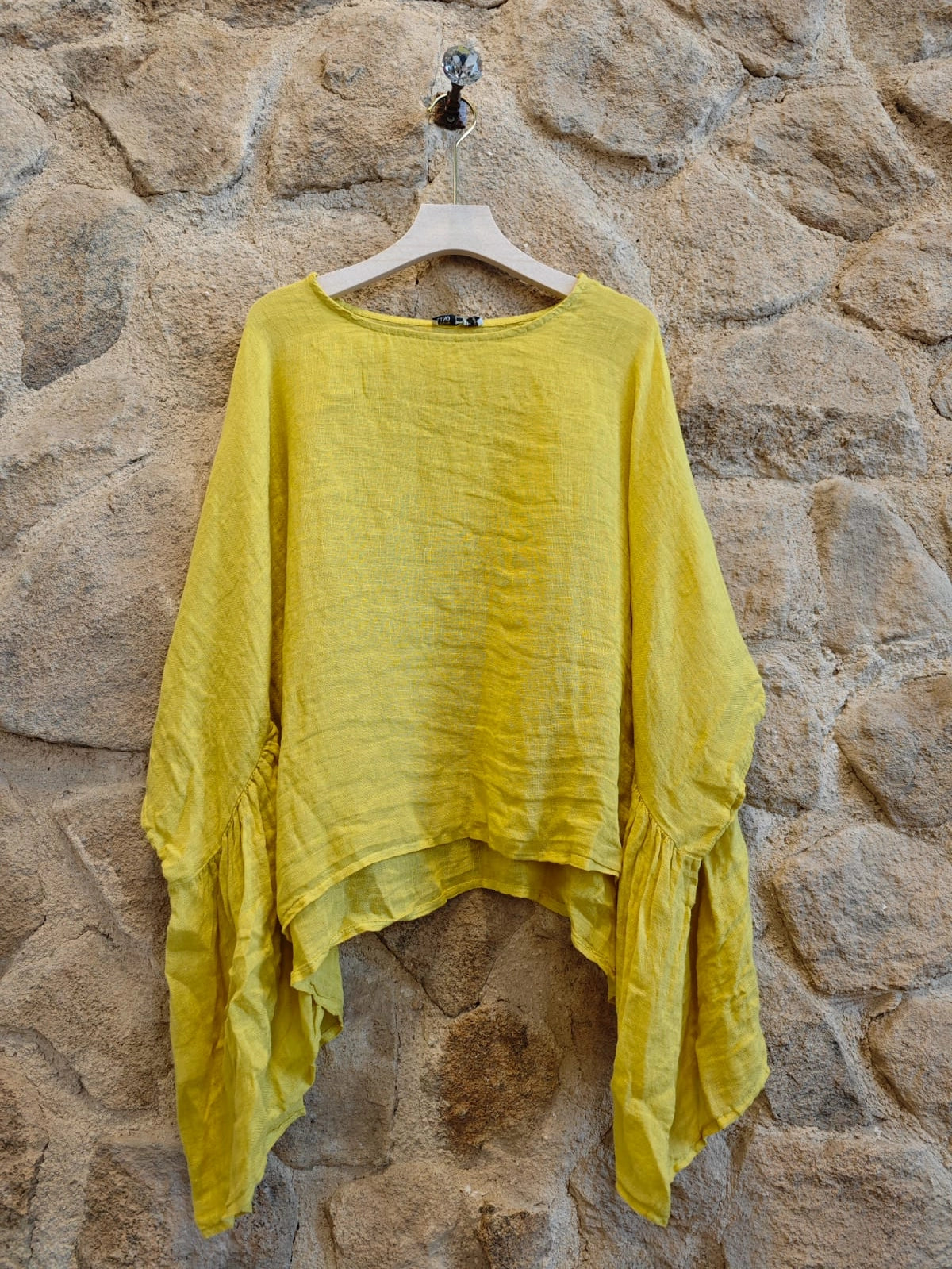 100% Linen Poncho Style Blouse