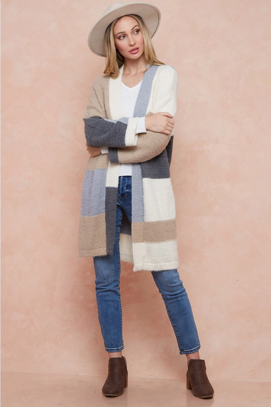 Color Block Cardigan