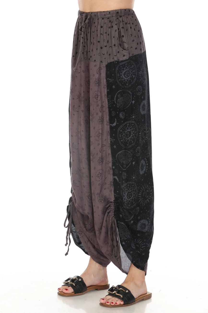 Celestial Patchwork Drawstring Pants