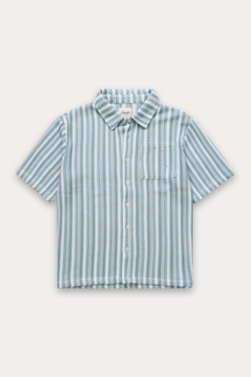 Crochet Stripe Shirt Mens