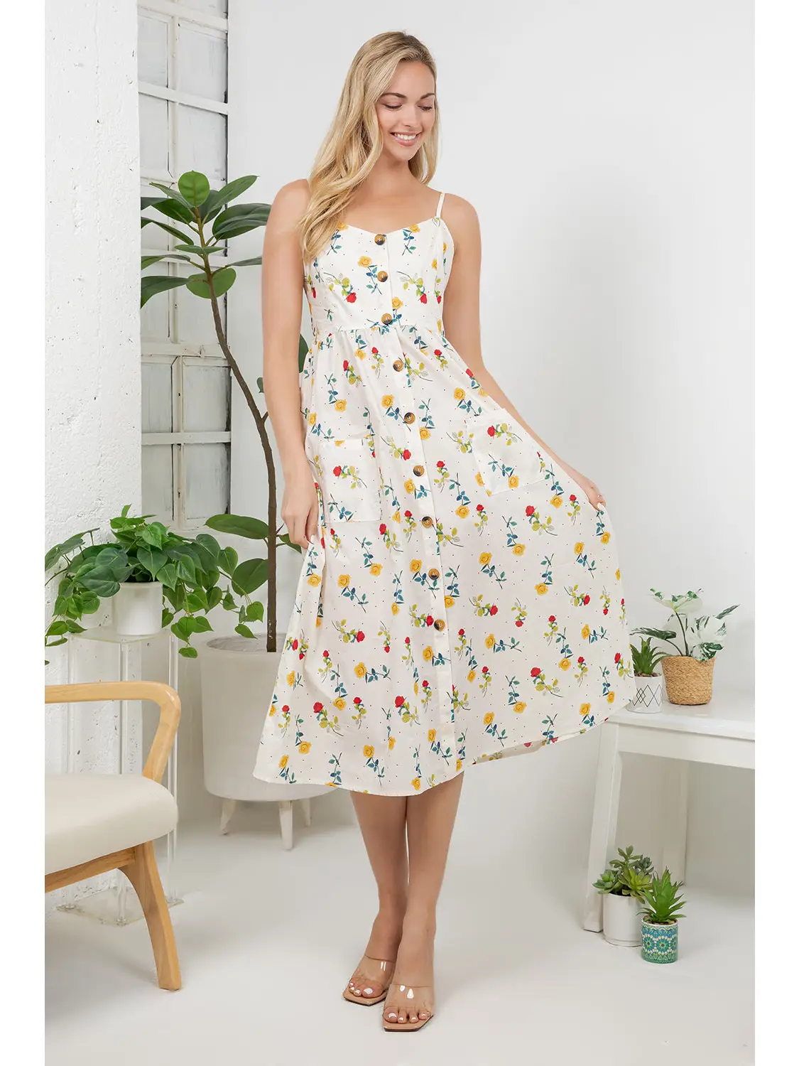Colorful Rose Garden Dress