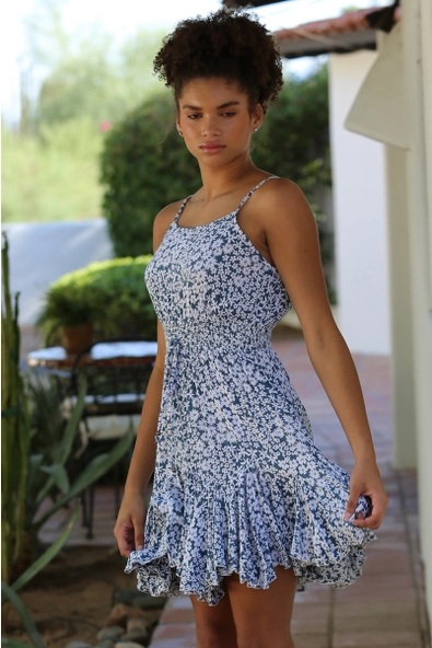 Sun Dress Smocked Waist