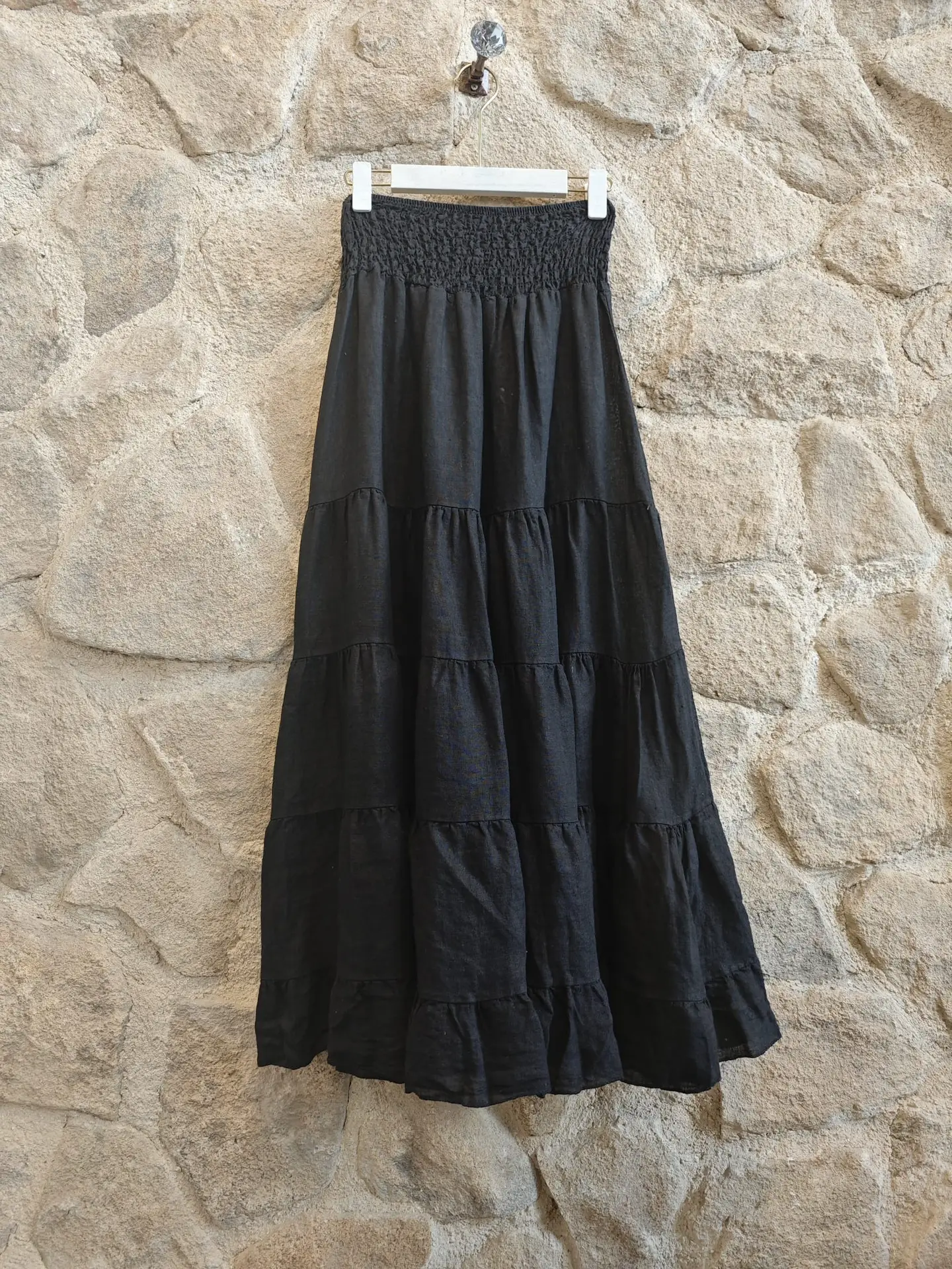 Linen Tiered Skirt