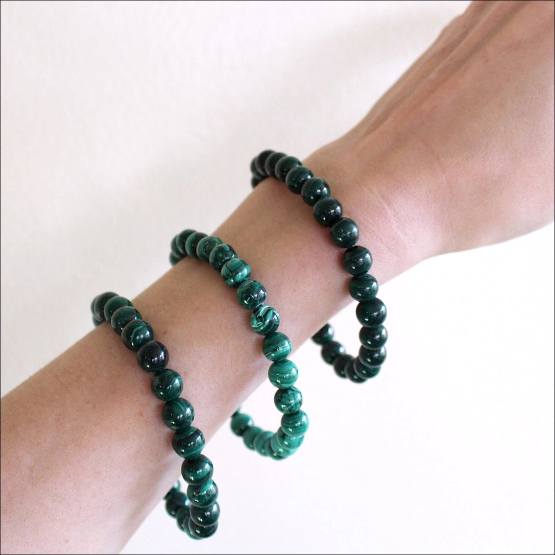 8mm Malachite Stretch Bracelet