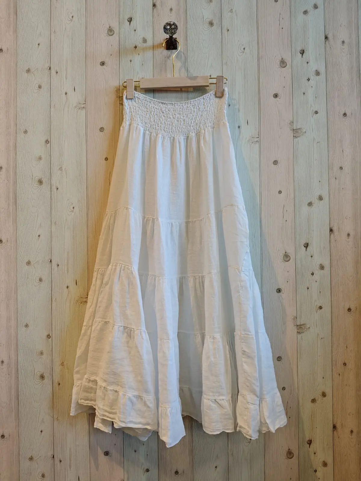 Linen Tiered Skirt
