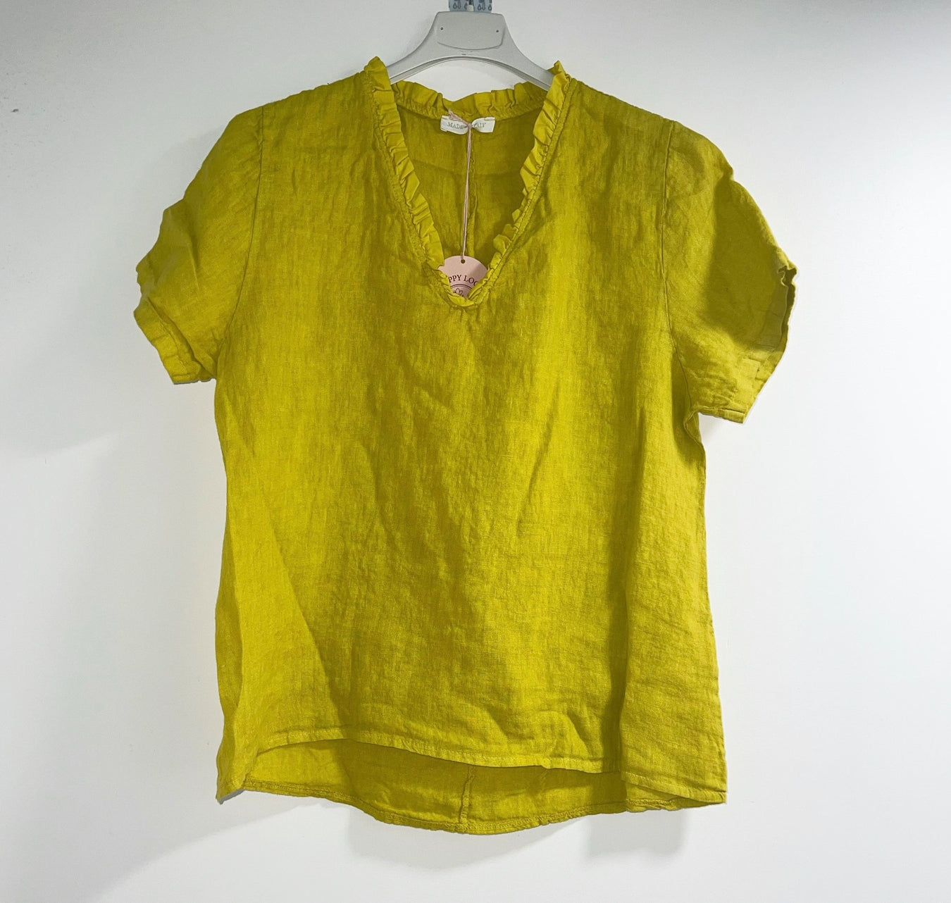 Linen Top with Collar Detail