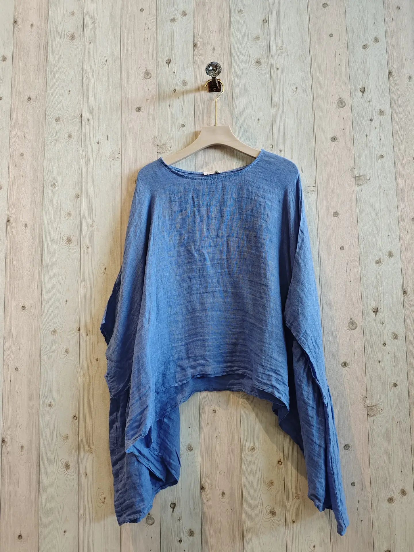 100% Linen Poncho Style Blouse