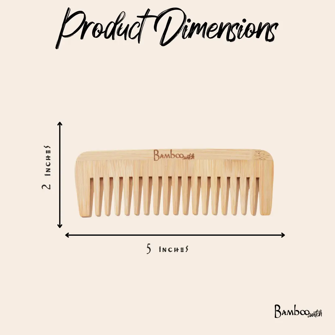 Pointed Bamboo Wide Tooth Comb