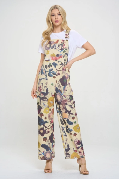 Botanical Print Overalls