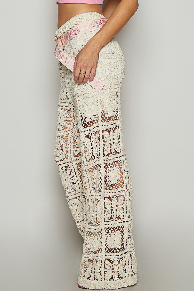 Straight Leg Crochet Pants