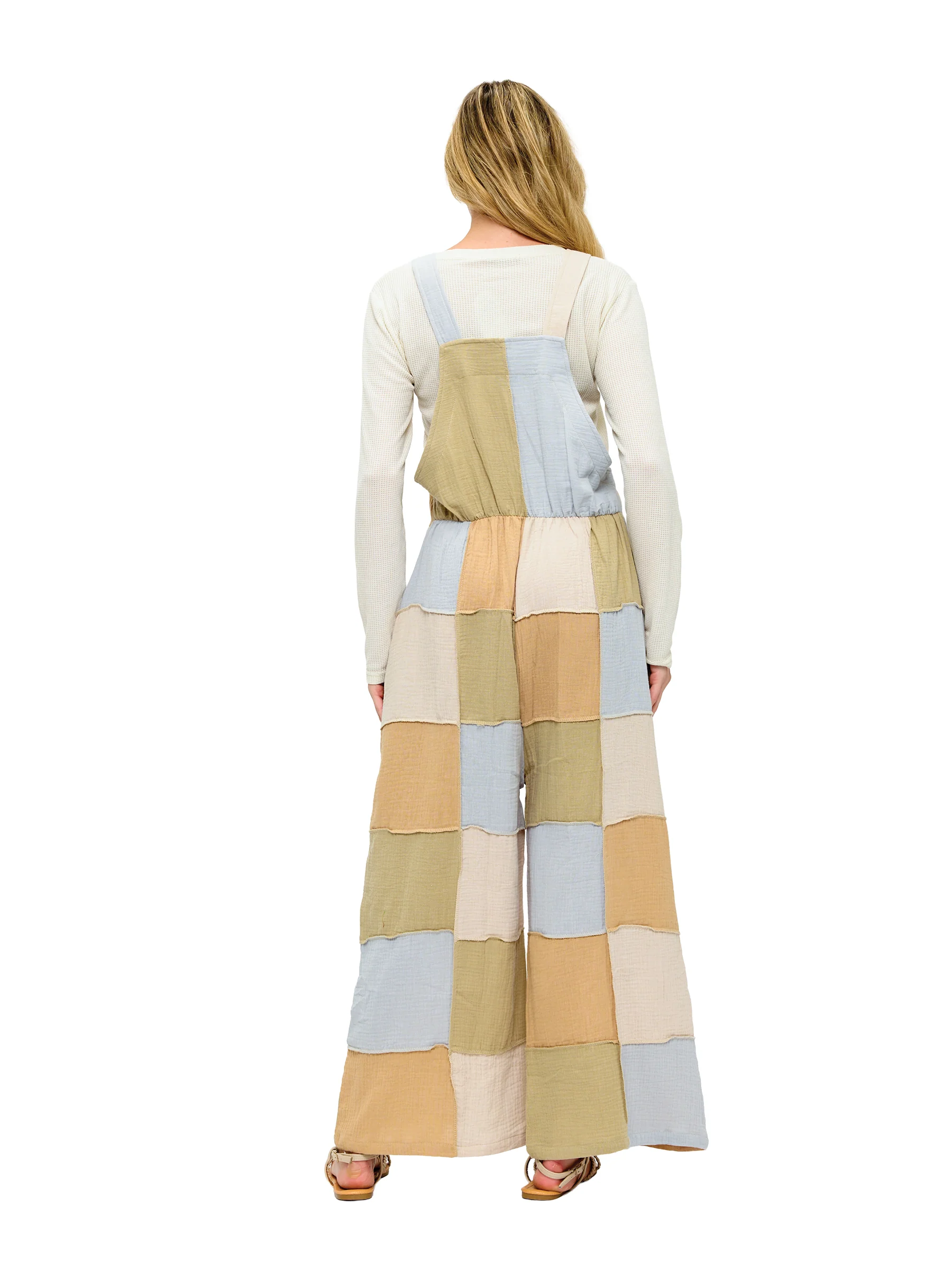 Colorblock Boho Overalls
