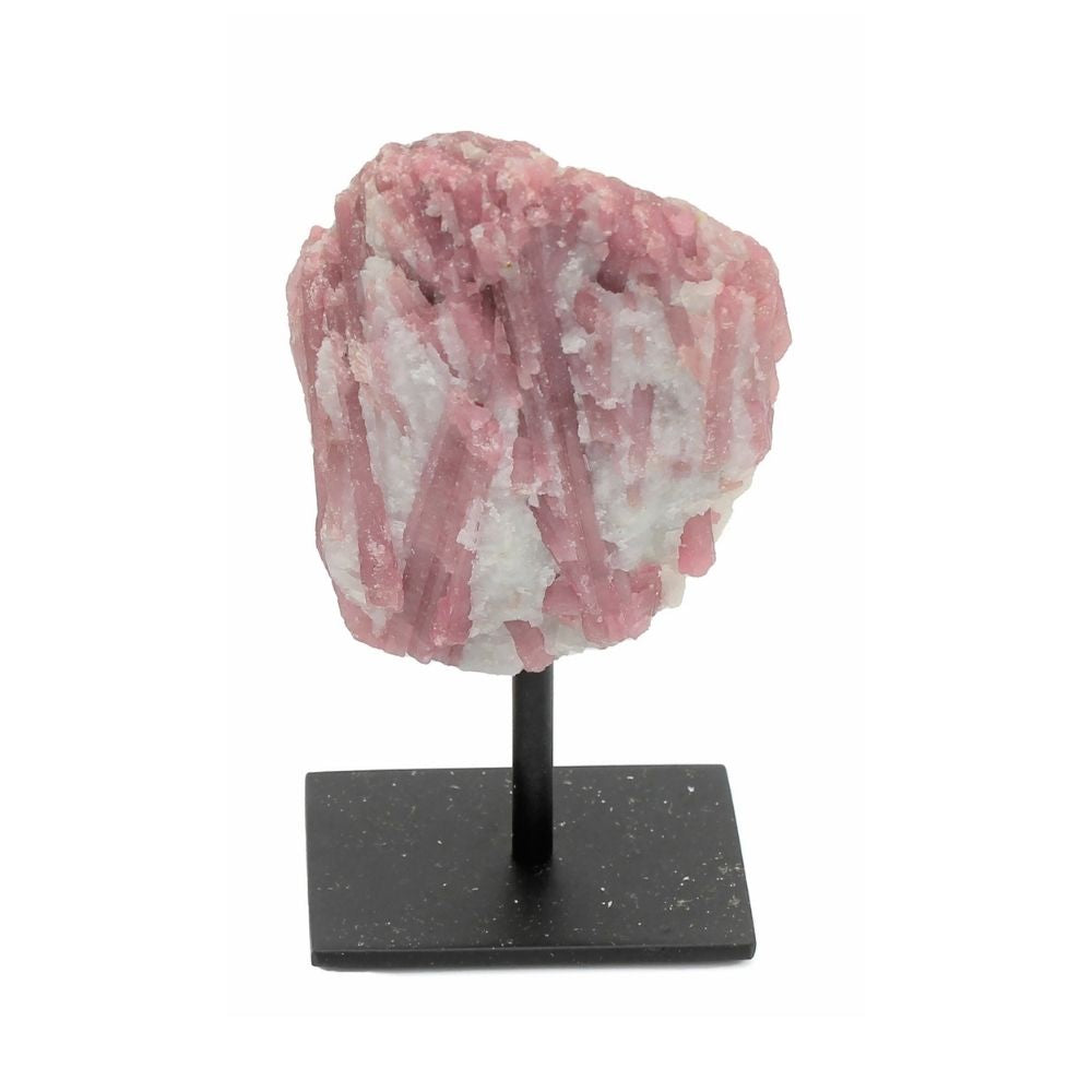 Pink Tourmaline on Metal Base