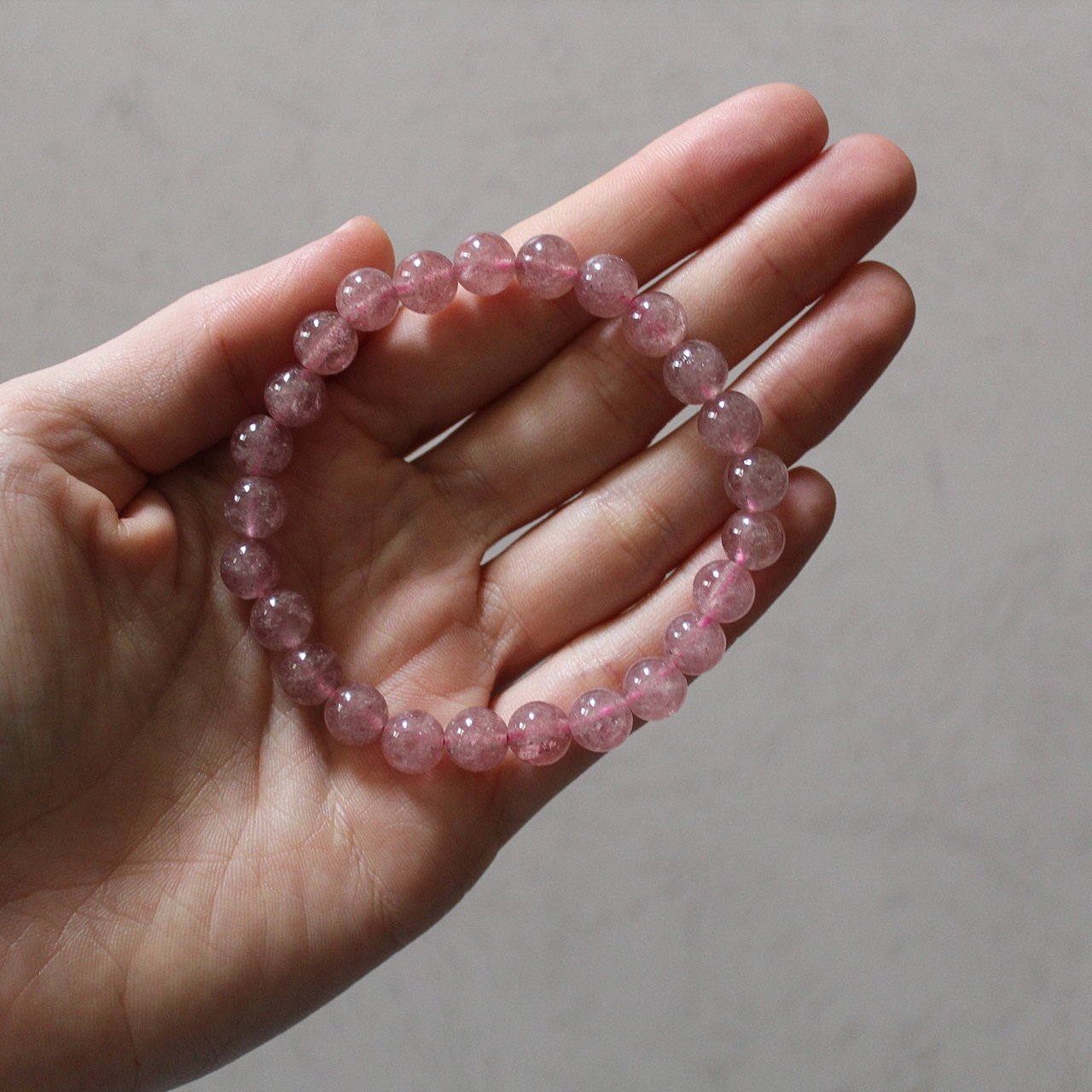 8mm Strawberry Quartz Stretch Bracelet