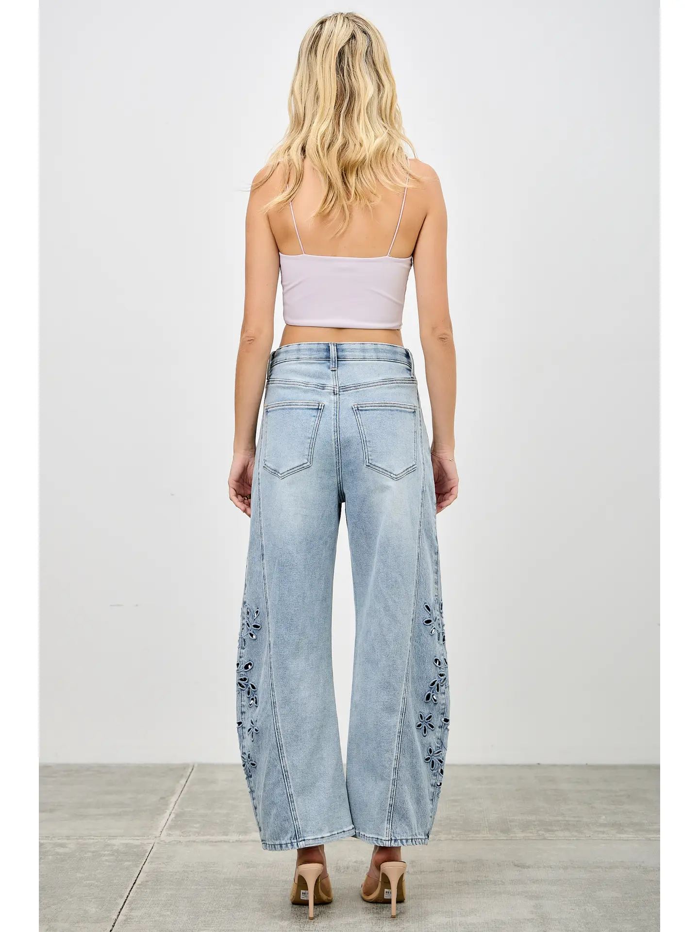 High Rise Low Curve Barrel Jeans