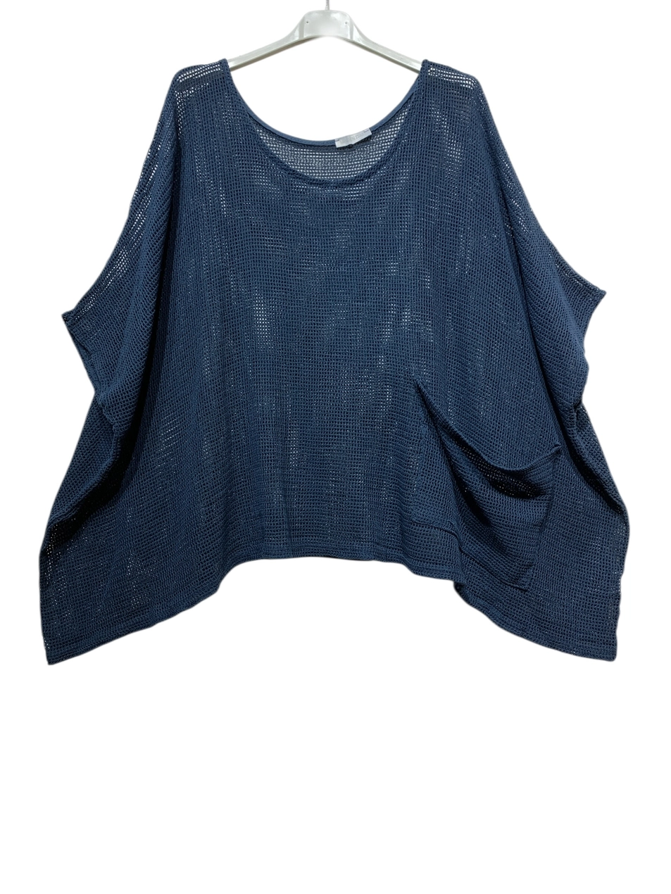 Cotton Mesh Tunic Top