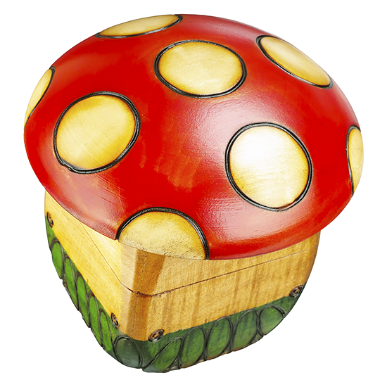 Toadstool Mushroom Wood Box