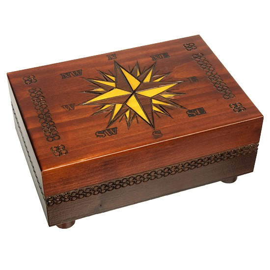 Cartography Secret Wood Box