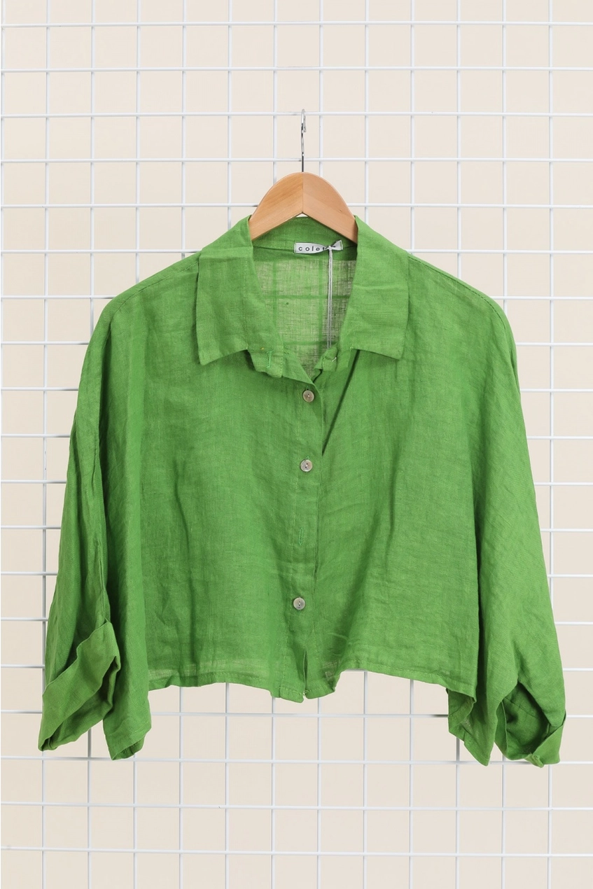 100% Linen Crop Tops