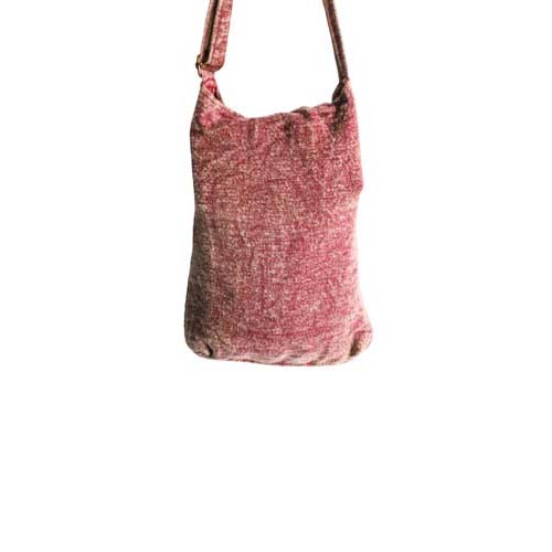 Light Brown Cotton Crossbody Bag