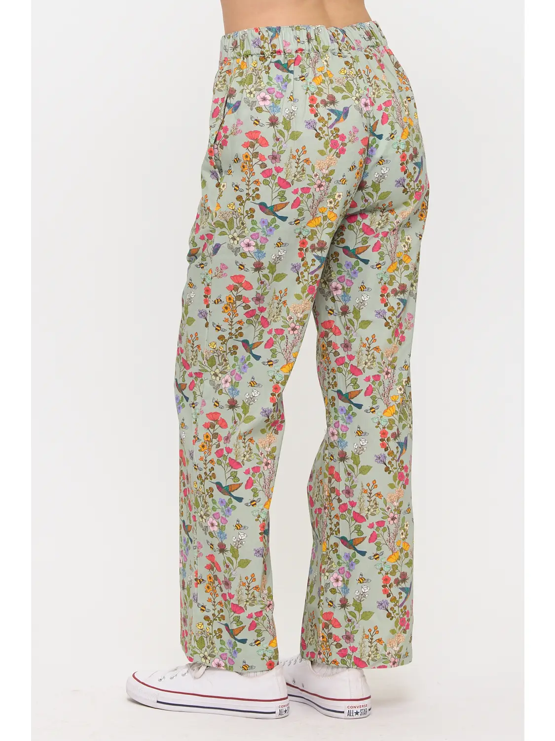Hummingbird Floral Print Pant