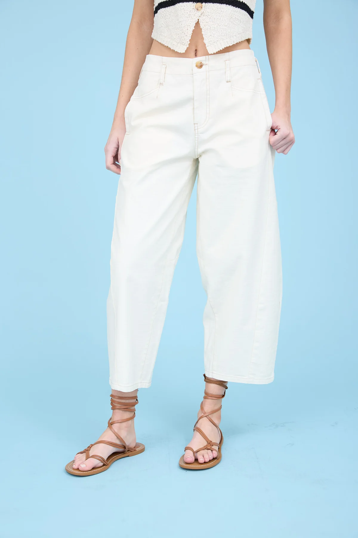 Wide Leg Capri Pants