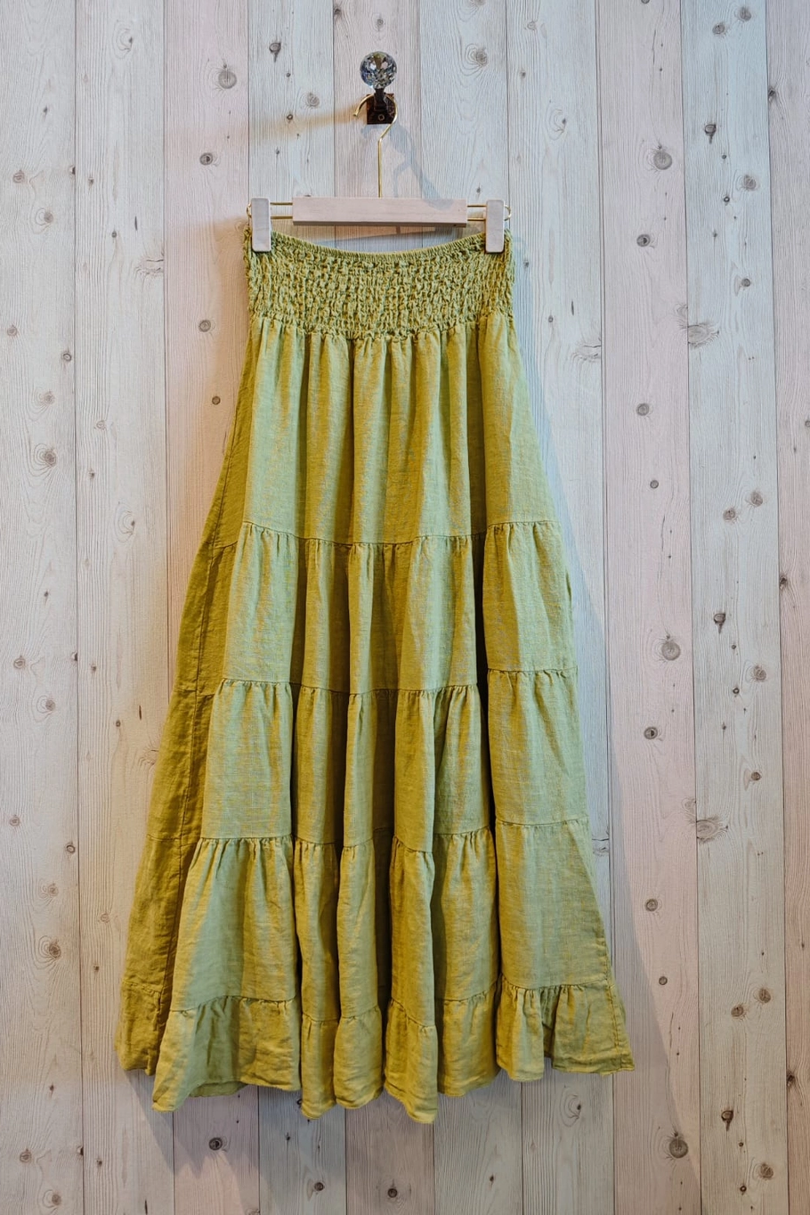 Linen Tiered Skirt