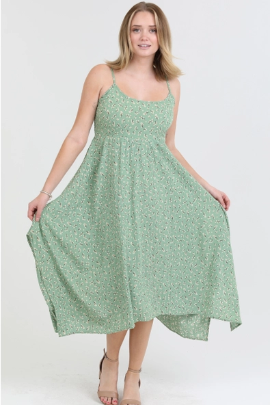 Spaghetti Strap Floral Dress