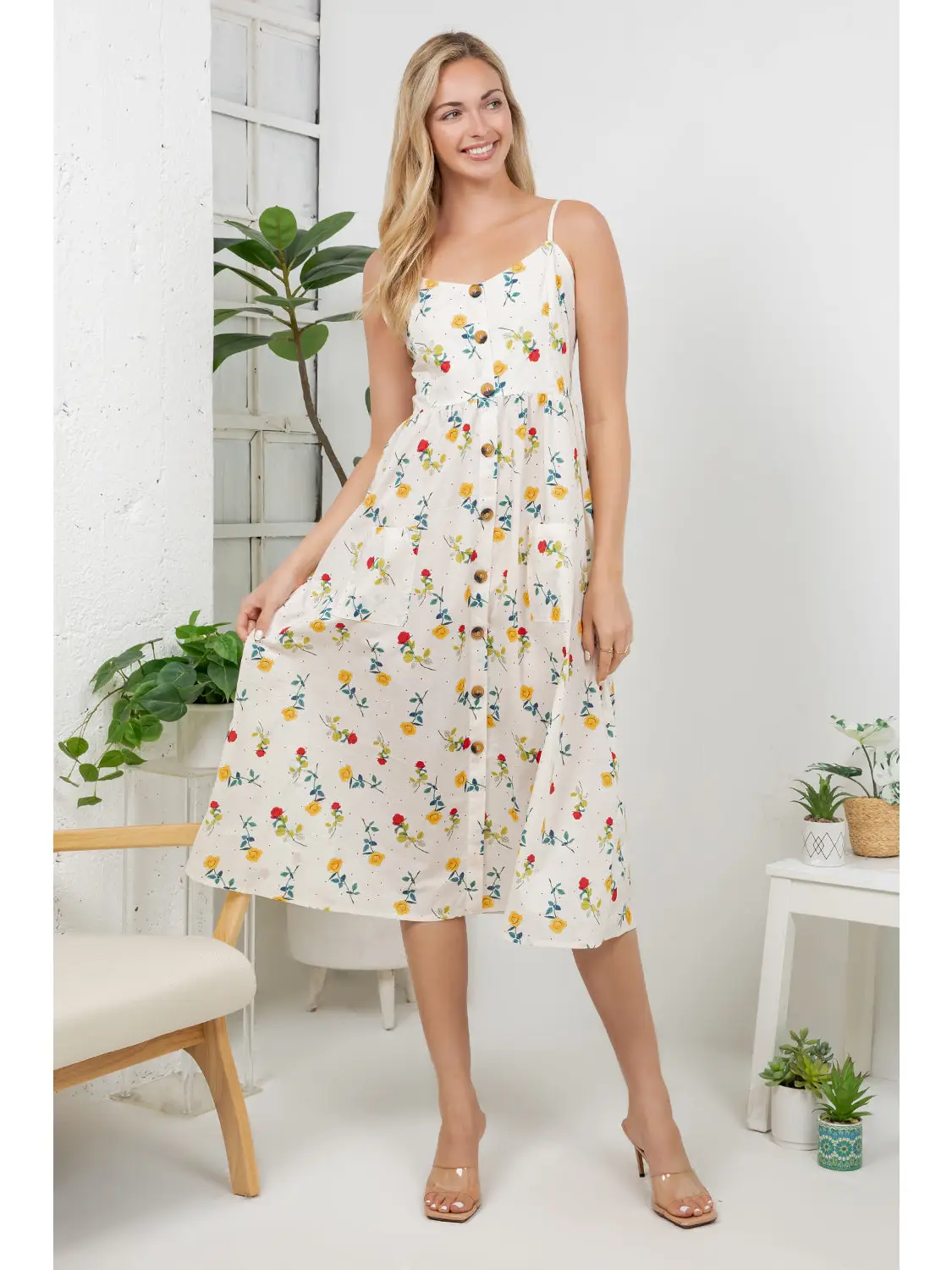 Colorful Rose Garden Dress