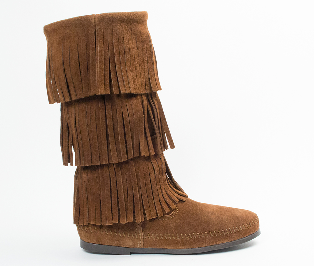 Calf Hi 3-Layer Fringe Boot