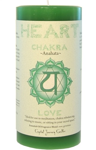 Chakra Pillar 3x6 Candle-Heart