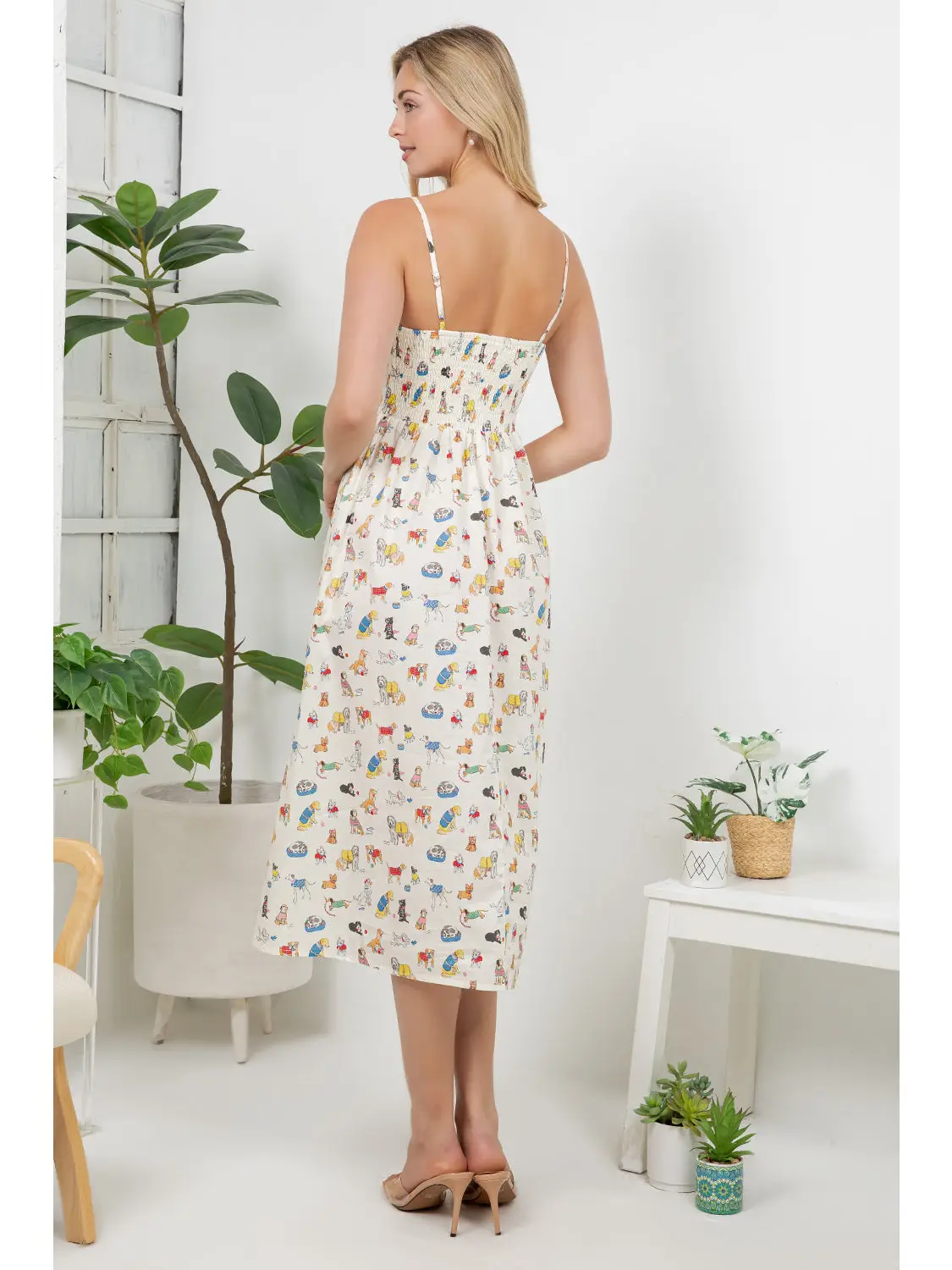 Dog Print Cami Dress