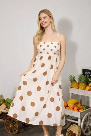 Polka Dot Midi Dress