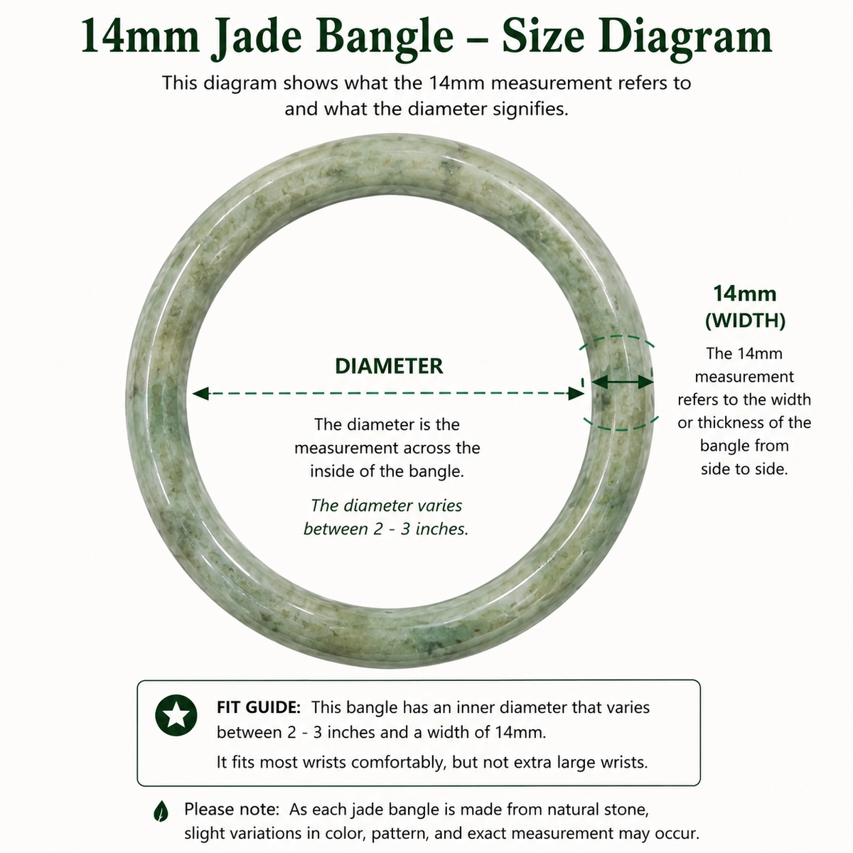 Burmese Jade Bangle-14mm