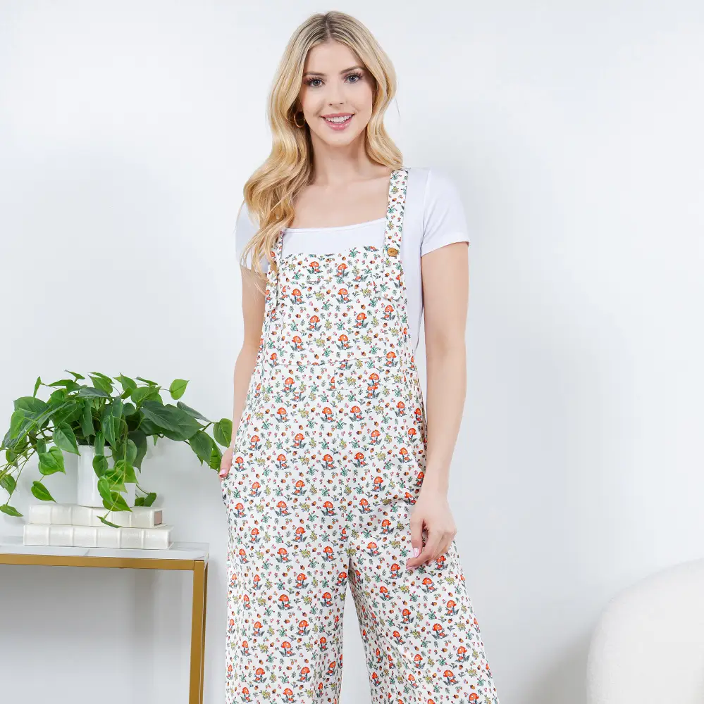 Mushroom Print Overall
