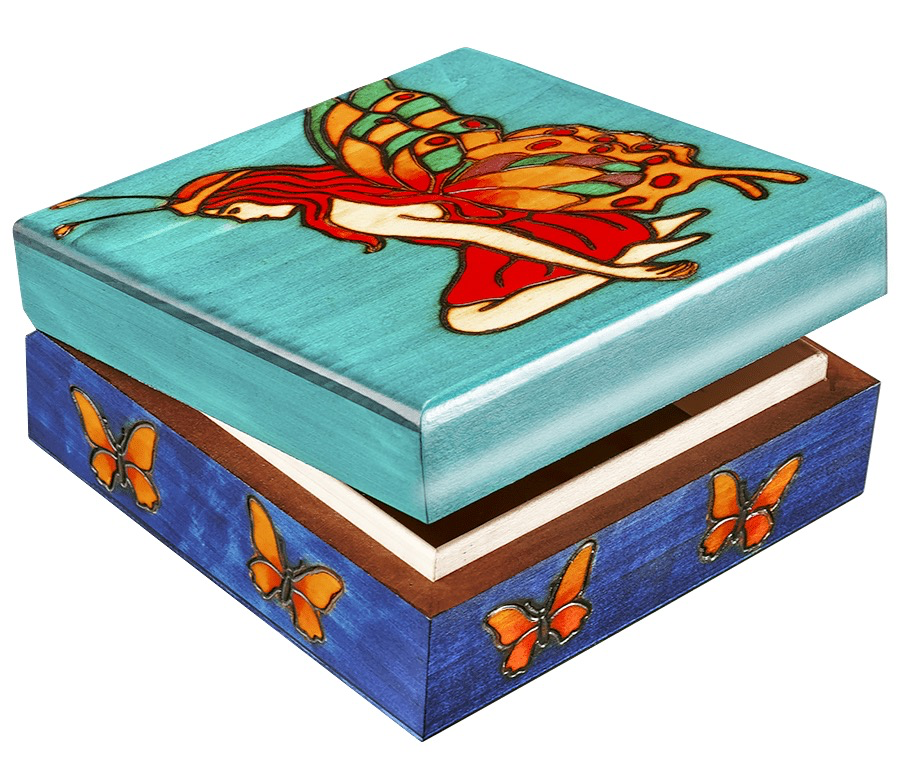 Fairy of the Butterflies Wood Box
