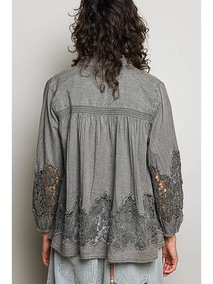 Lace Pintuck Blouse