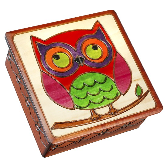Owl Wood Box