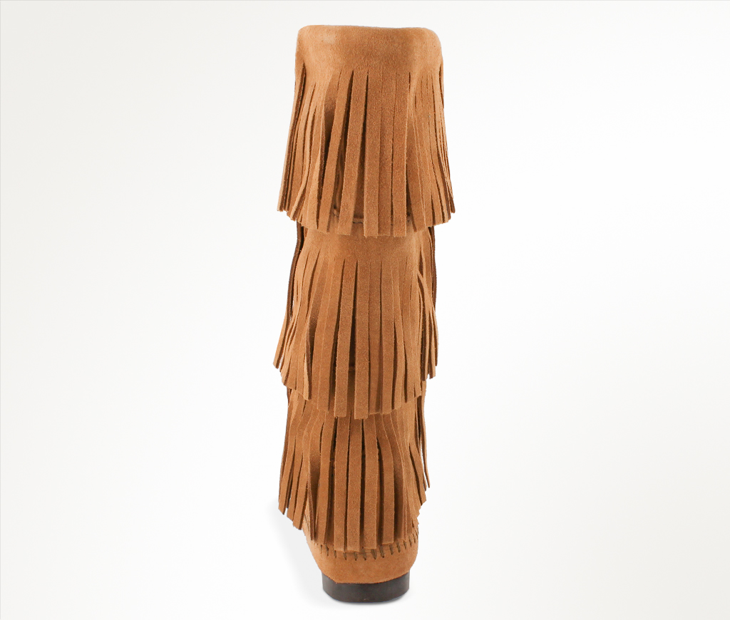 Calf Hi 3-Layer Fringe Boot