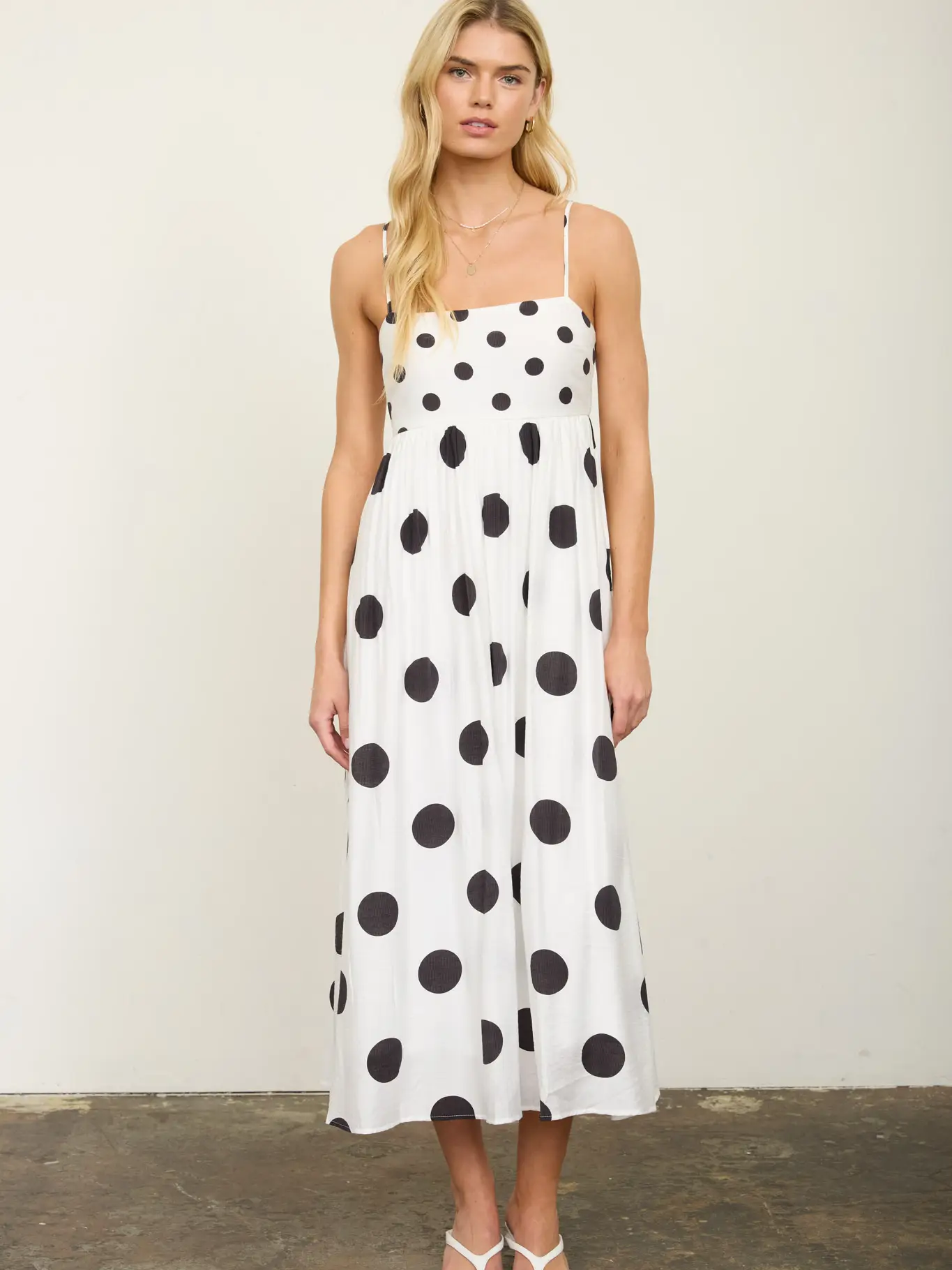 Polka Dot Midi Dress