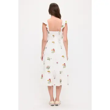 Floral Meadow Embroidery Dress