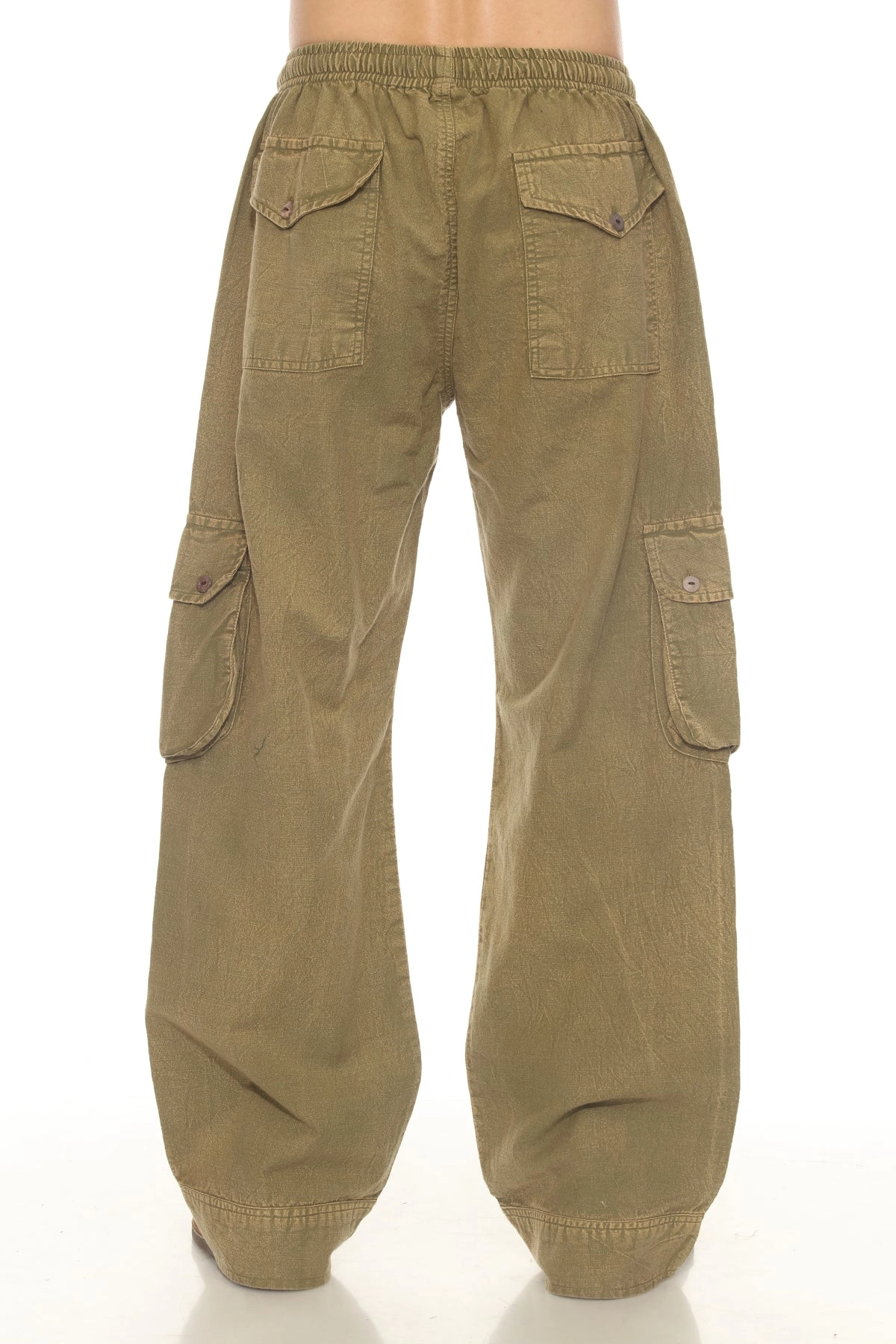 Unisex Stonewash Patch Cargo Pants