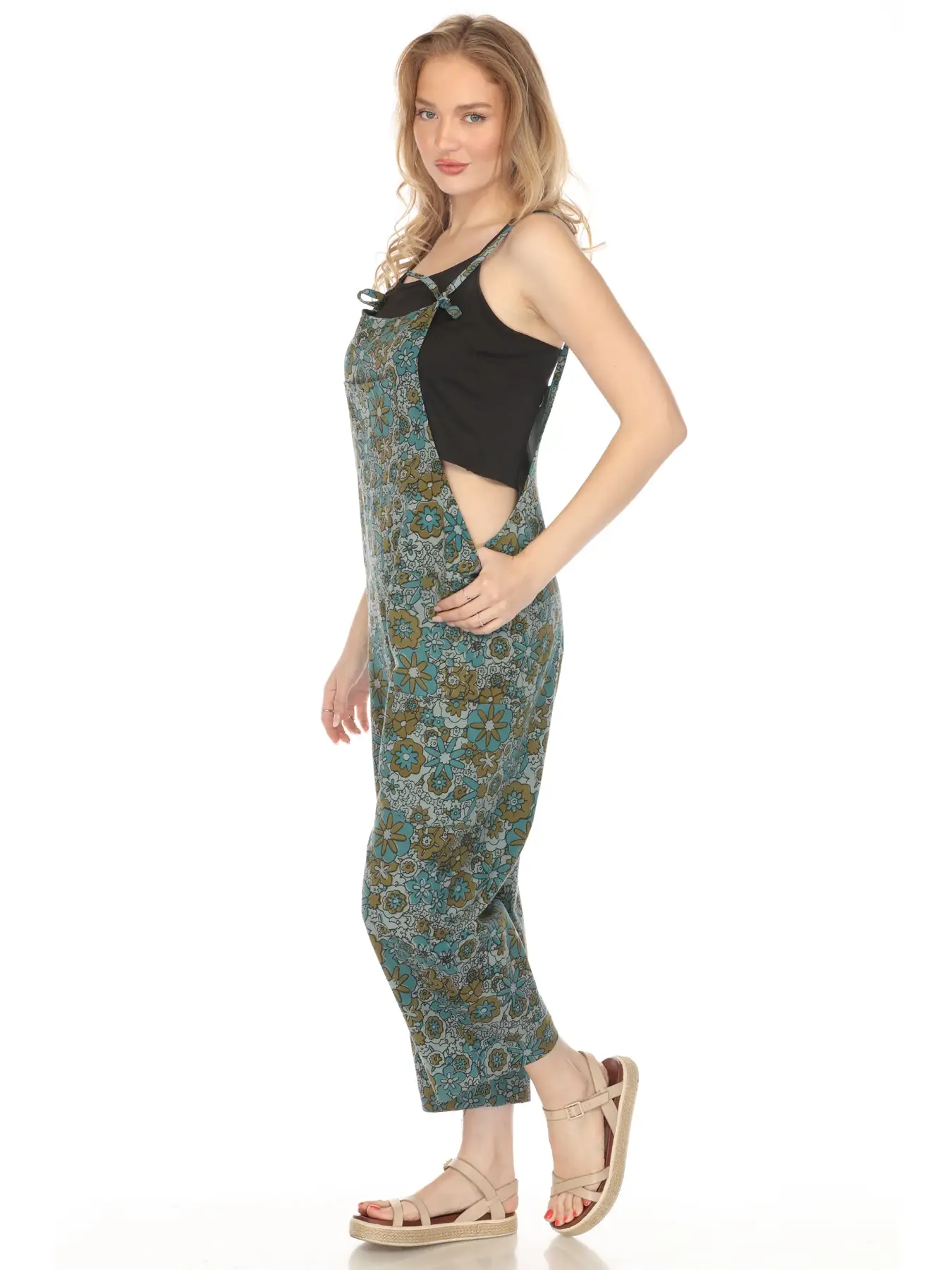 100% Cotton Flower Overalls