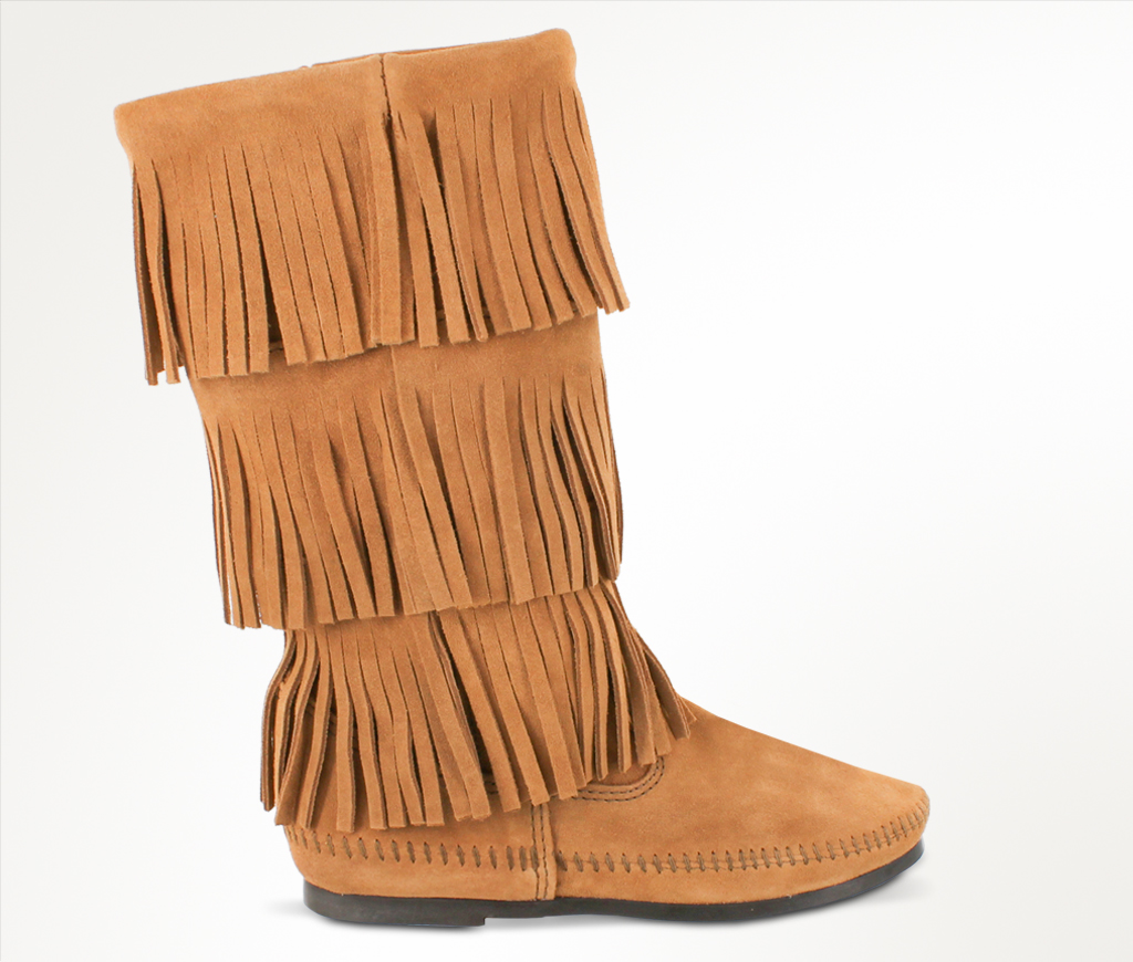 Calf Hi 3-Layer Fringe Boot