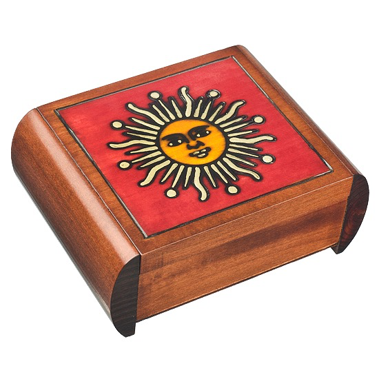 Alchemist Sun Secret Wood Box