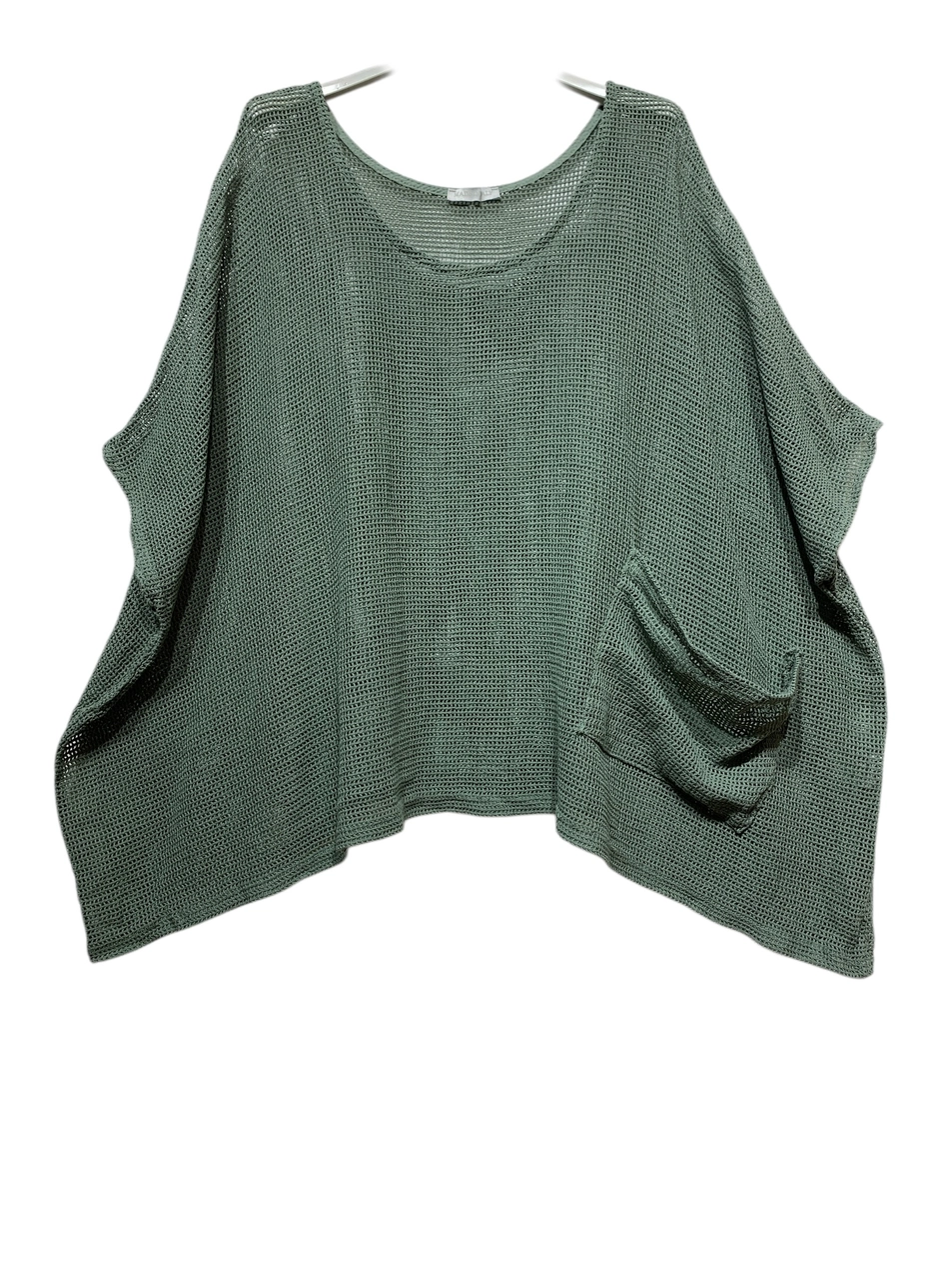 Cotton Mesh Tunic Top