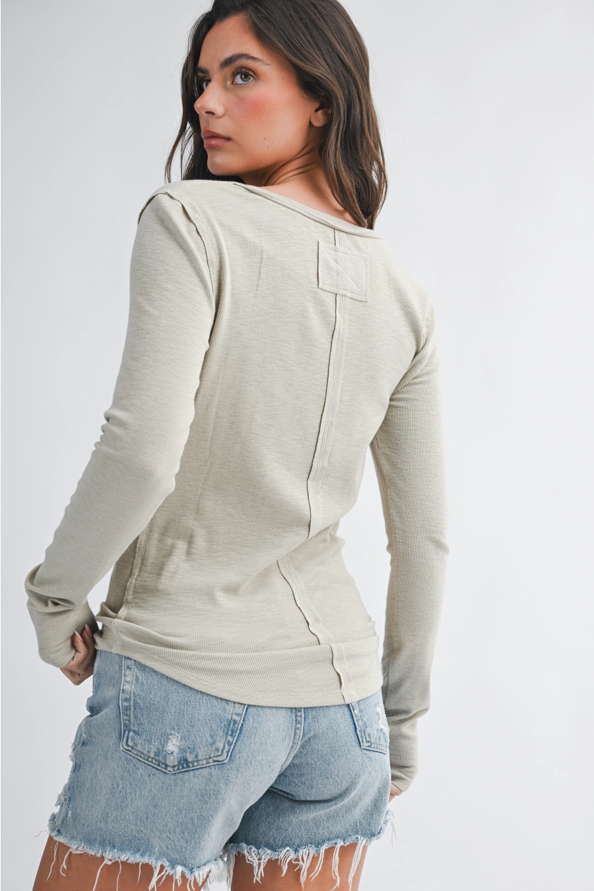 Henley Long Sleeve Top
