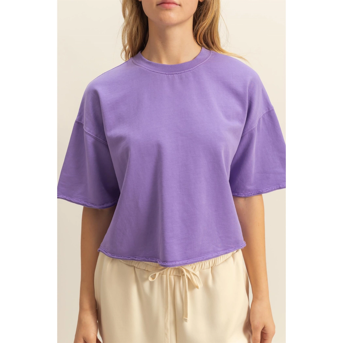Short Sleeve Boxy Cropped Tee