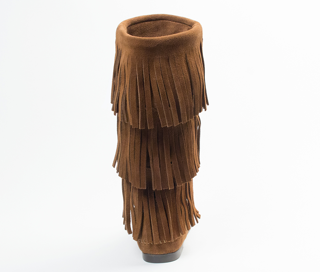 Calf Hi 3-Layer Fringe Boot