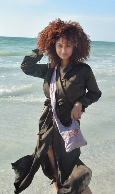 Stonewashed Cotton Boho Hippie Crossbody Bag