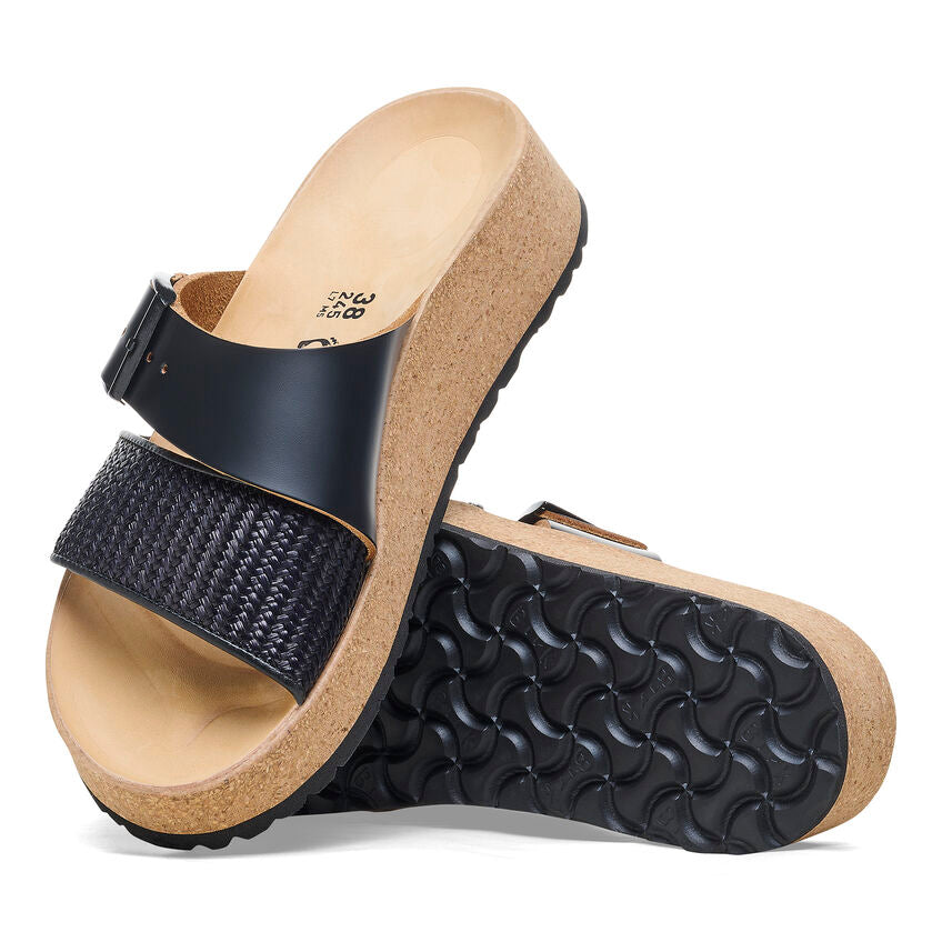 Almina Papillio Leather Raffia Sandal